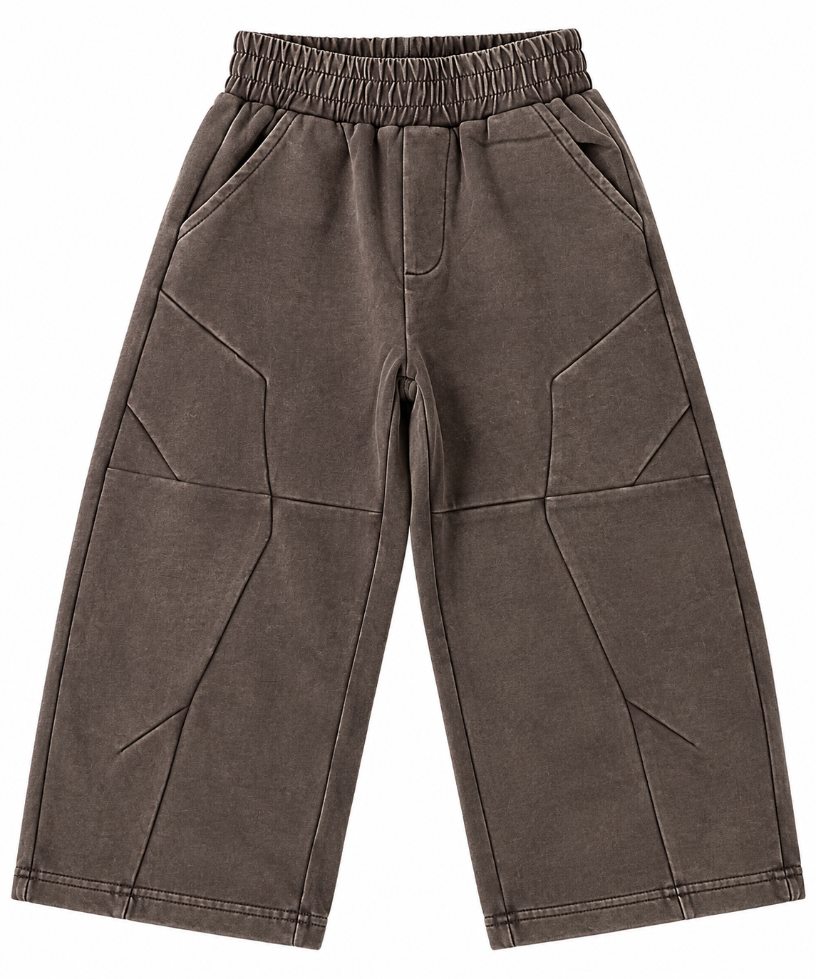 Pantalone Bambino Wide Leg con Cuciture Geometriche 295