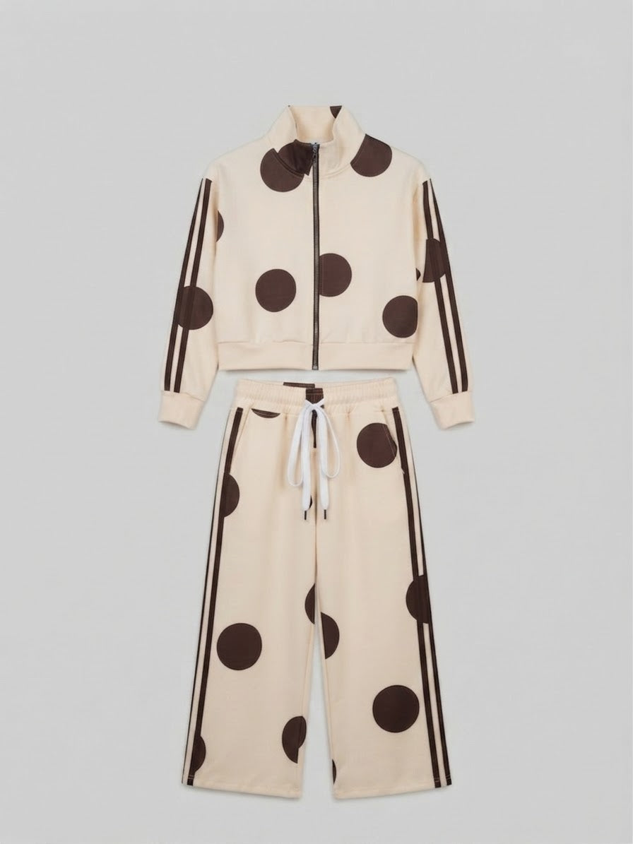 Tuta Crop con Motivo a Pois