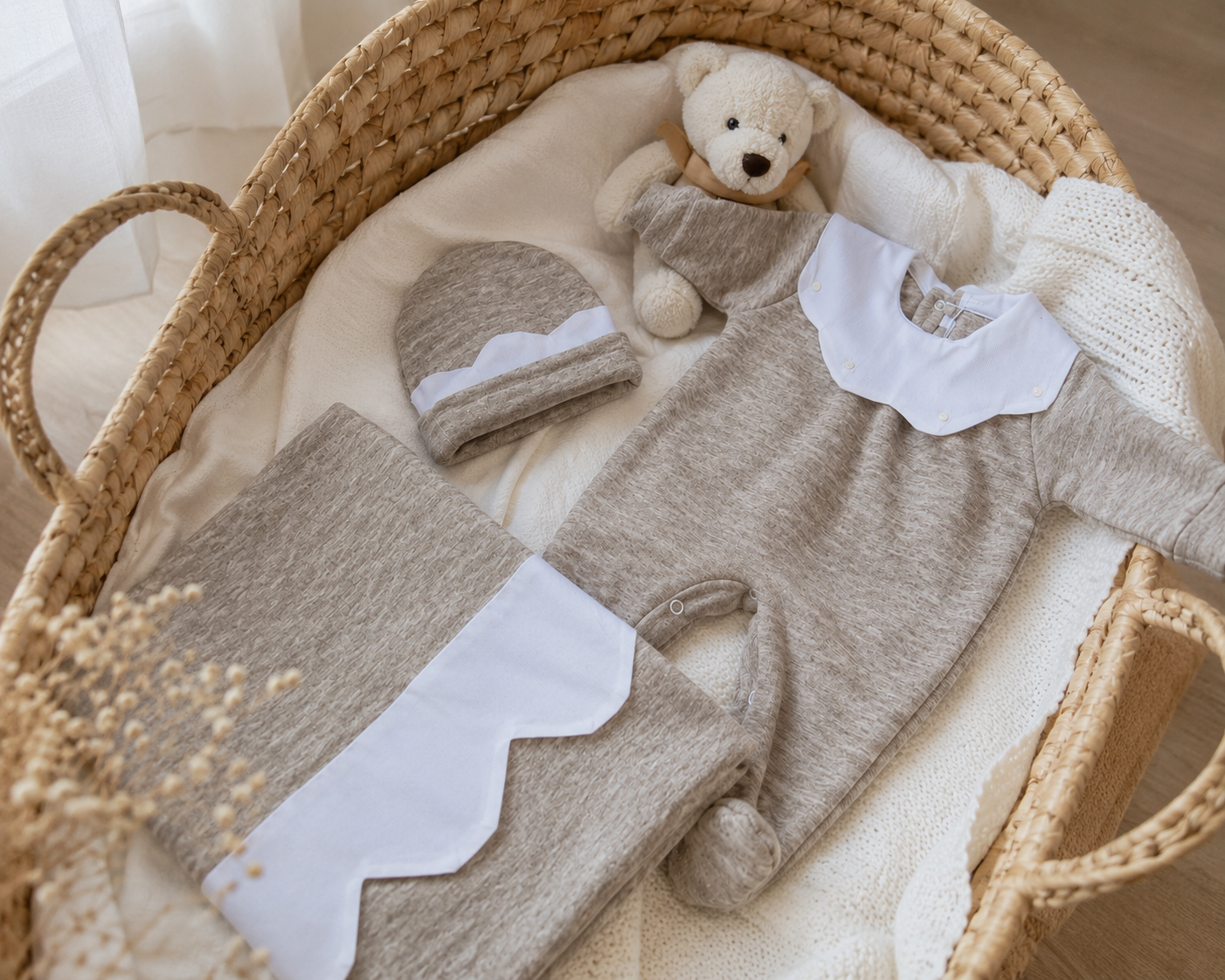 Set nuvola beige Mini moon personalizzabile