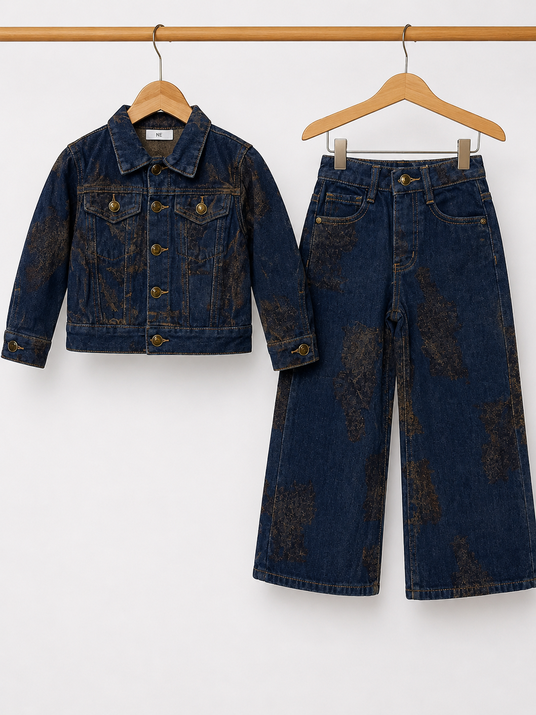 Completo in jeans bimba sfumato 7301