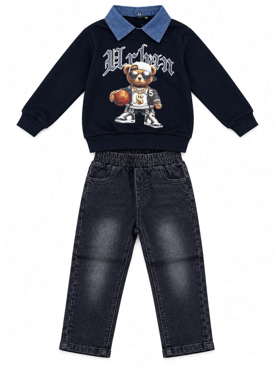 Completo Teddy felpa e jeans