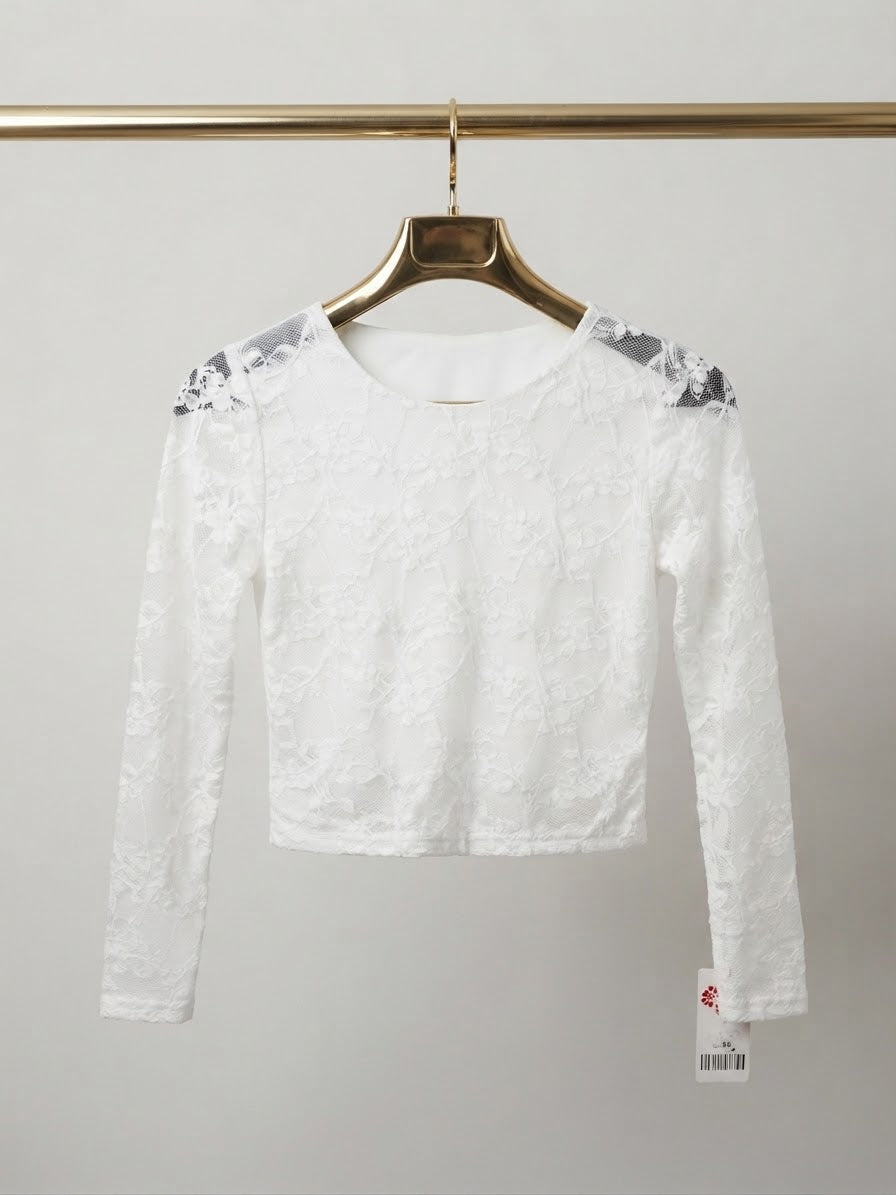 Maglia in pizzo bimba