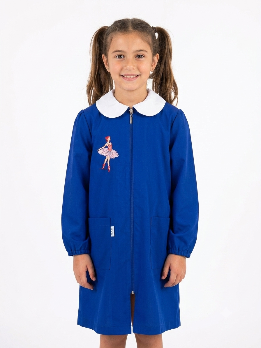 Grembiule Scuola Bambina Siggi – Blu con Ricamo