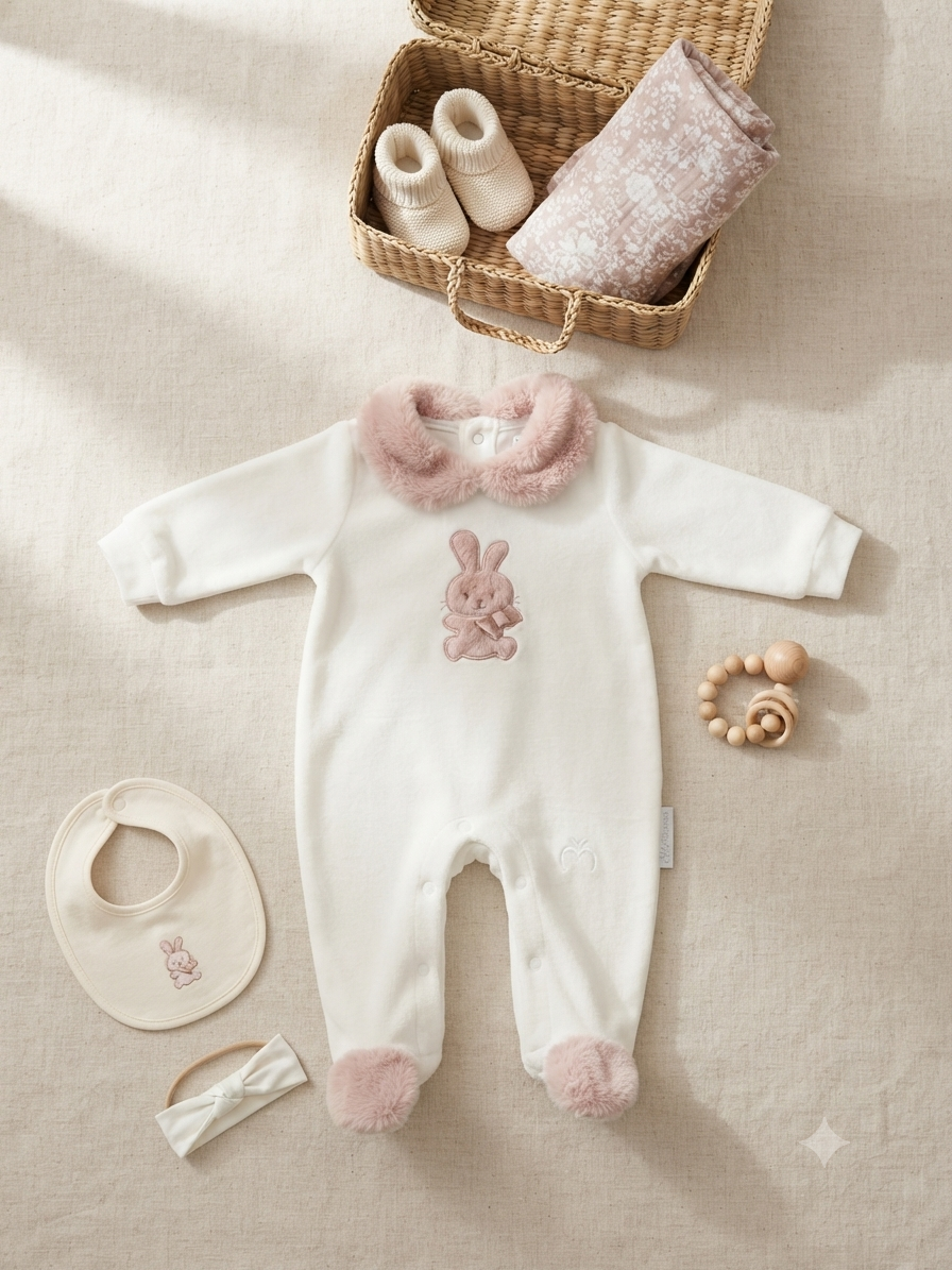 Tutina in ciniglia neonata MELANIE