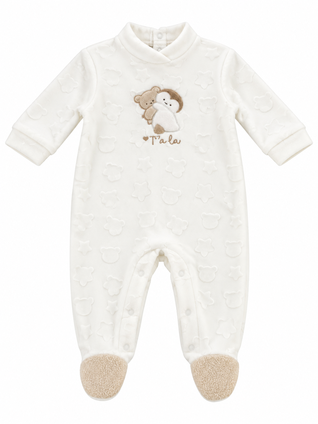 Tutina in ciniglia neonato PASTELLO 618