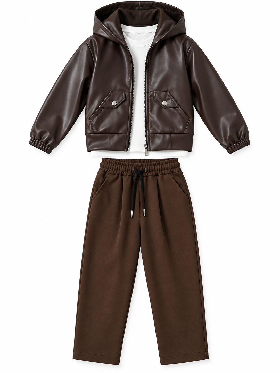Completo bambino con giacca ecopelle 1011
