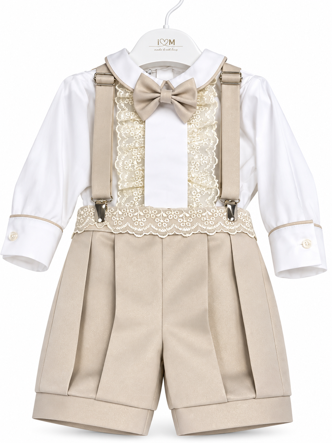 Completo Elegante Bambino con Bretelle e Papillon