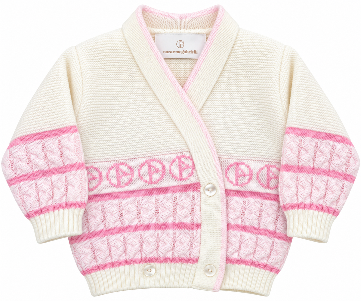 Cardigan Neonato Nazareno Gabrielli in misto lana