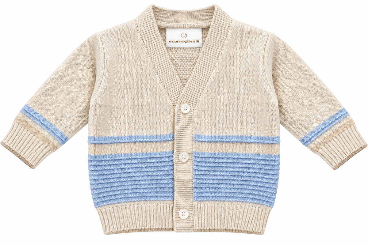 Cardigan Neonato Nazareno Gabrielli in misto lana