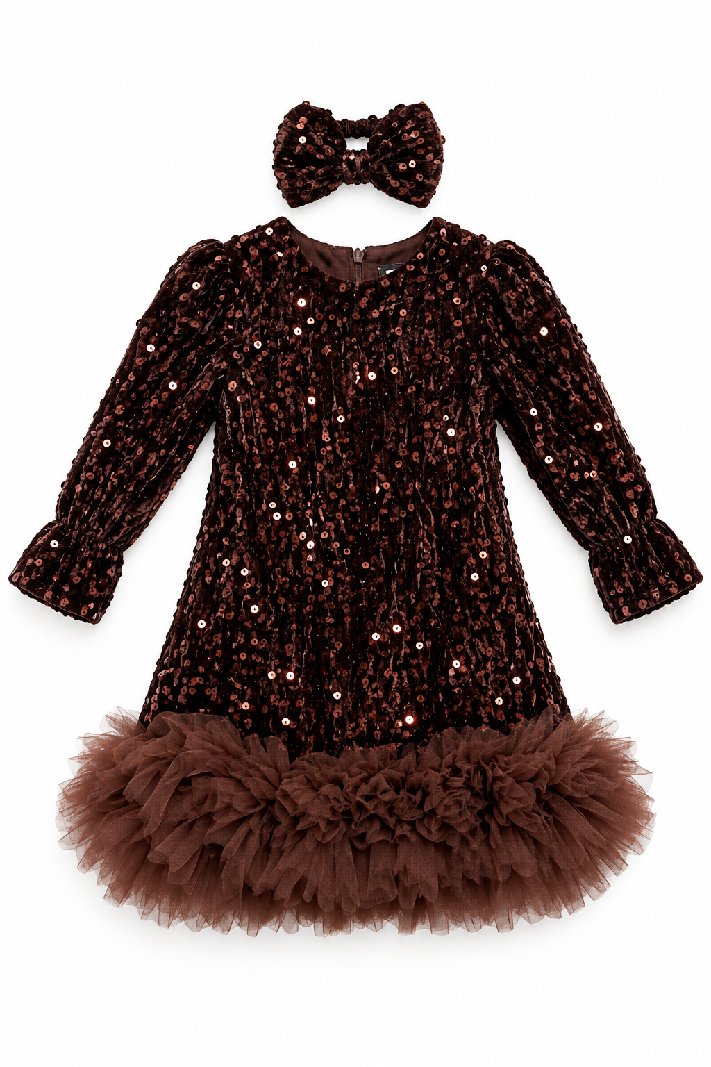 Abito Elegante Bambina con Paillettes eTulle