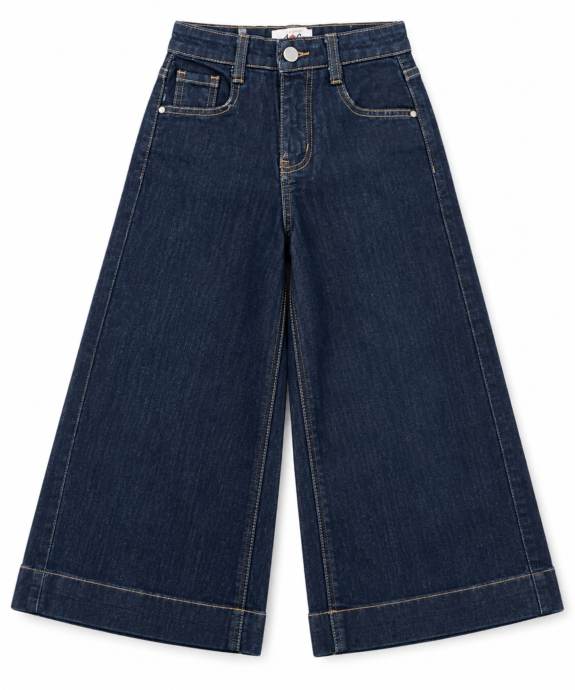 Jeans Bambina a Palazzo con Tasche Decorate 995