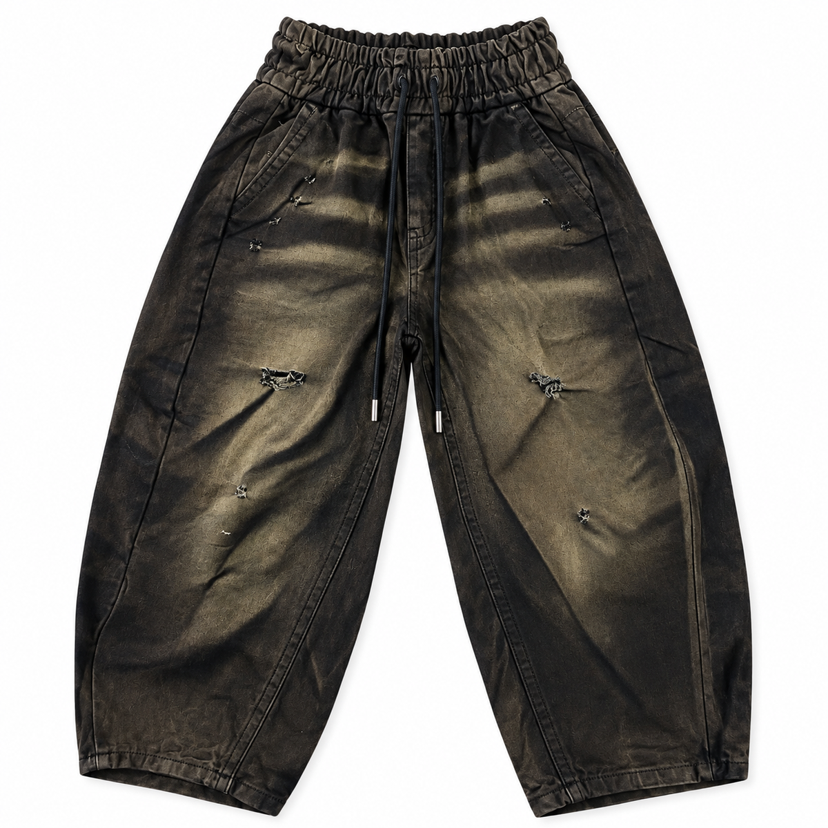 Pantalone Bambino Effetto Vintage con Elastico in Vita 0928