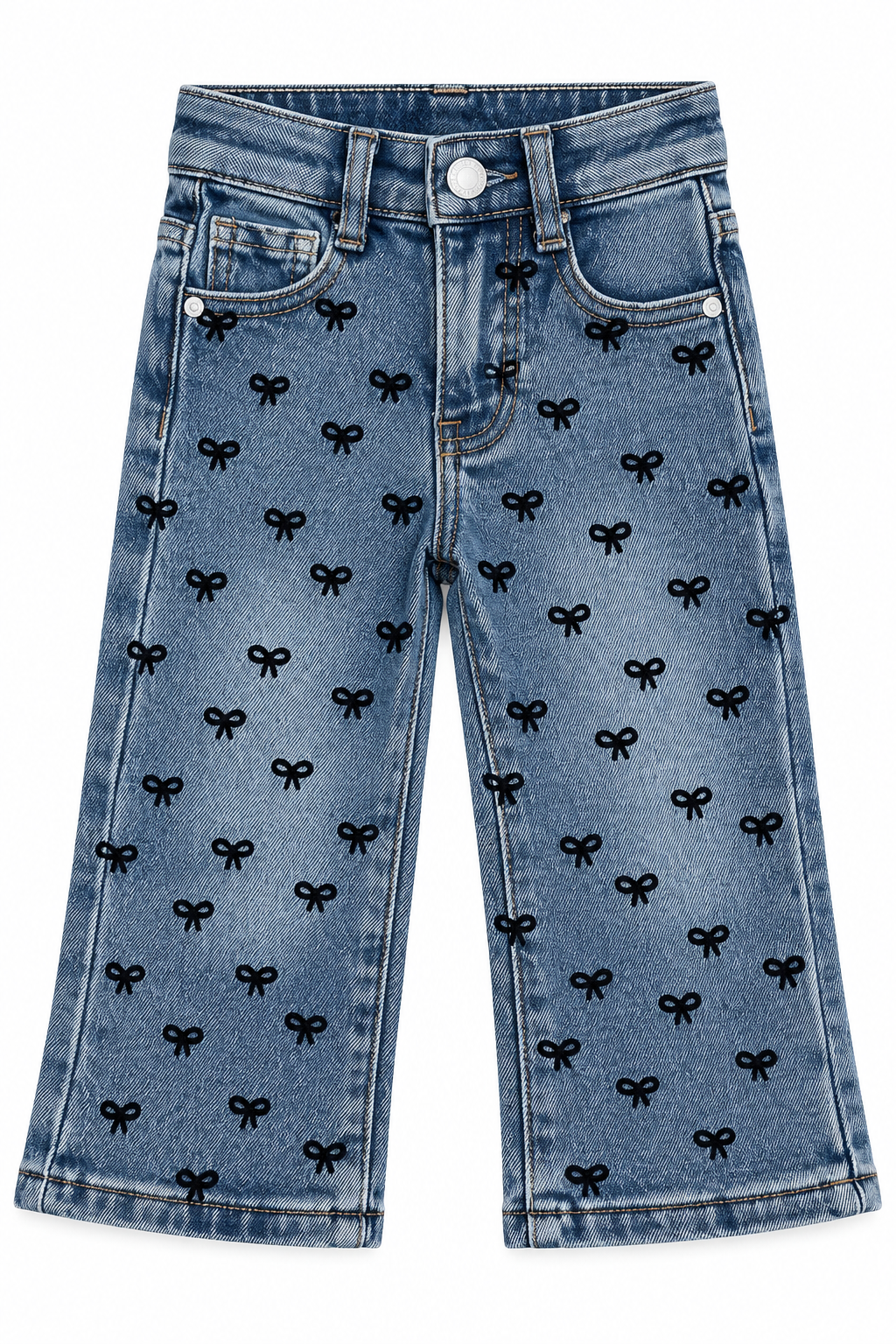 Jeans fiocchetti neonata 7278