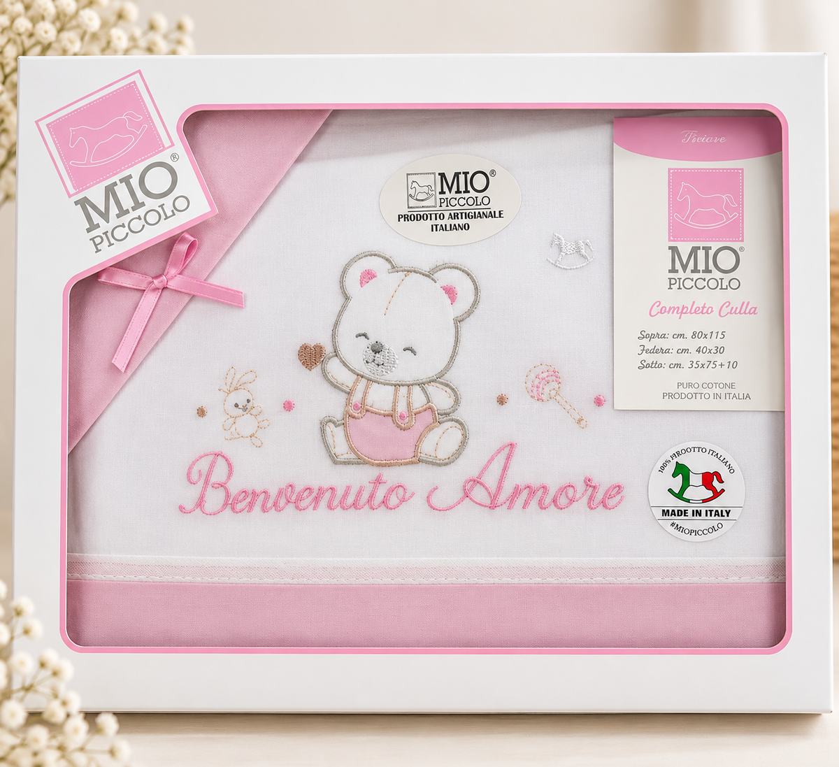 Lenzuola carrozzina mio piccolo orsetto