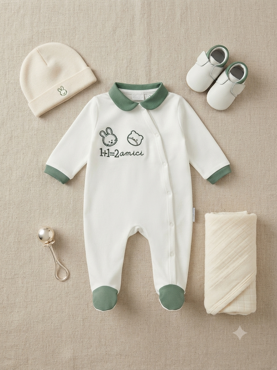 Tutina in caldo cotone neonato LES JOLIE