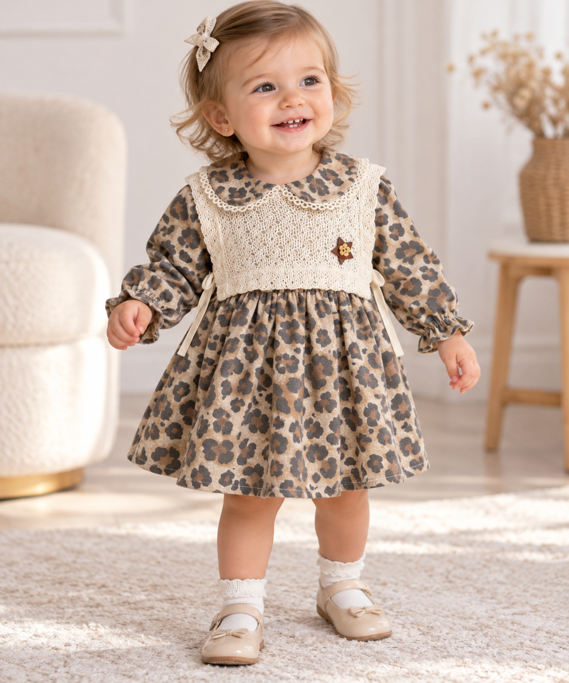 Abito bimba leopardato