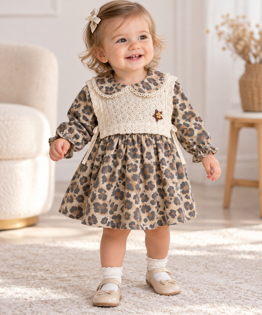 Abito bimba leopardato