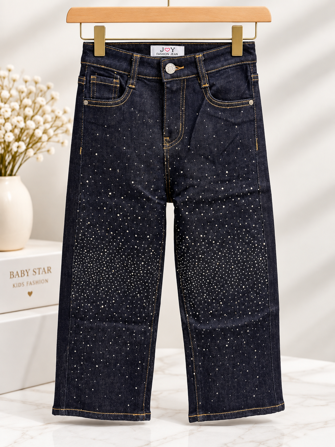 Jeans bimba strass 964