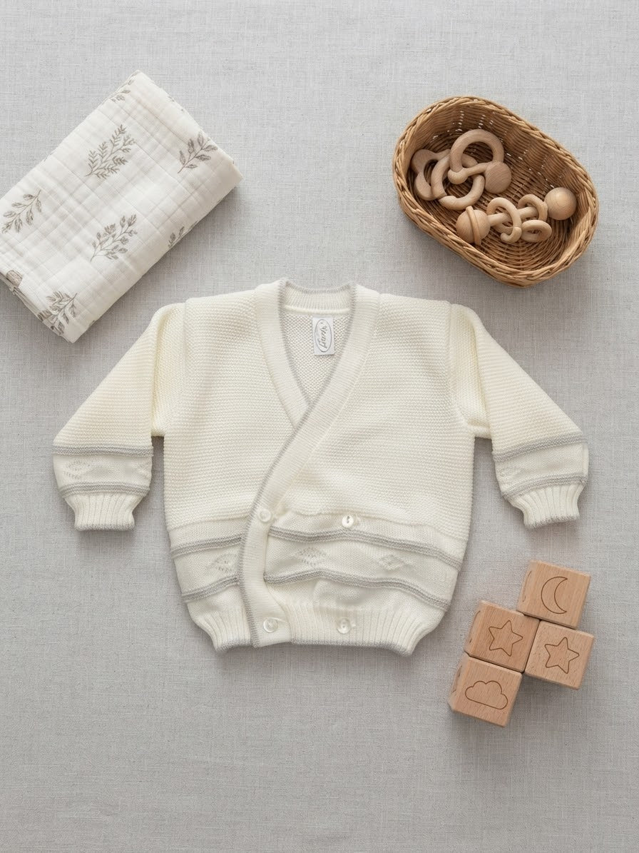 INCROCIATINO GOLFINO NEONATO LANA nancy baby