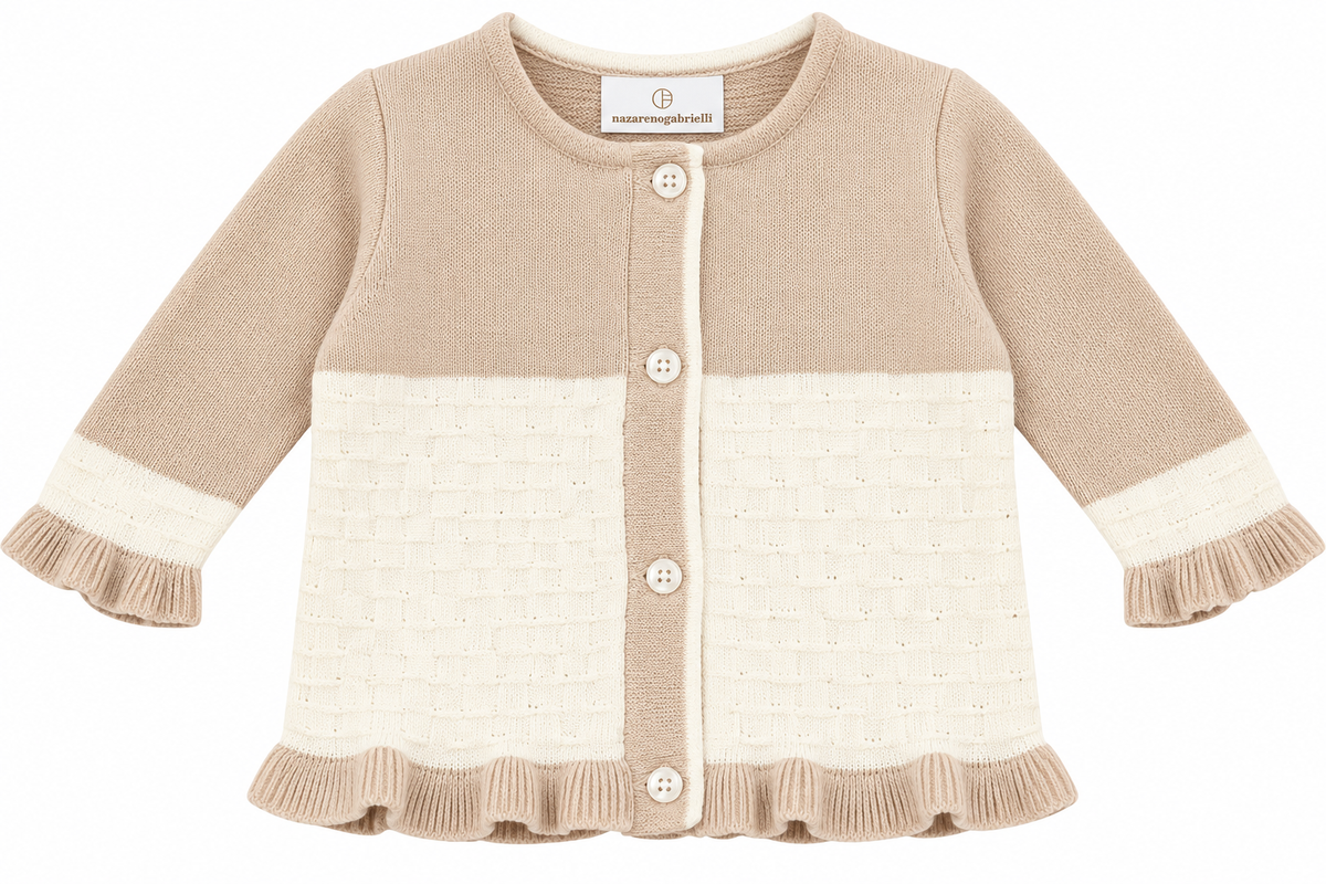 Cardigan Neonato Nazareno Gabrielli in misto lana