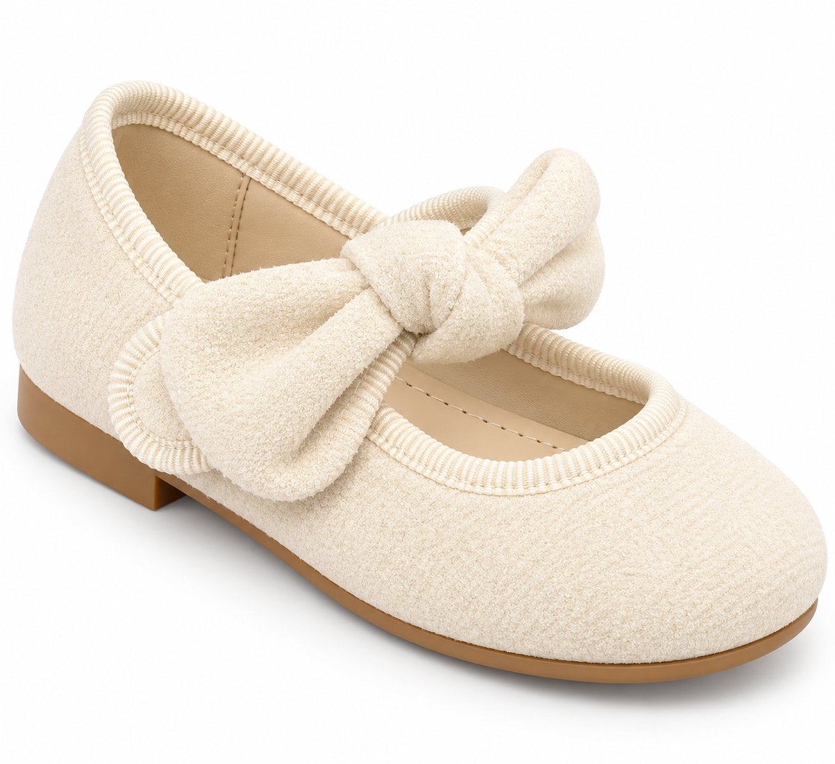 Ballerina in Velluto da Bambina con Maxi Fiocco