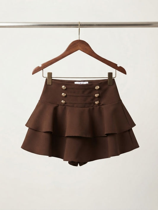 Shorts Gonna a Balze con Bottoni Oro 34084