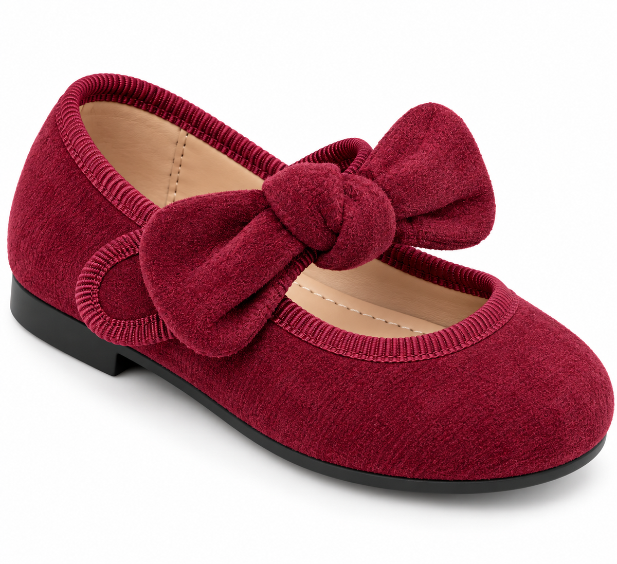 Ballerina in Velluto da Bambina con Maxi Fiocco