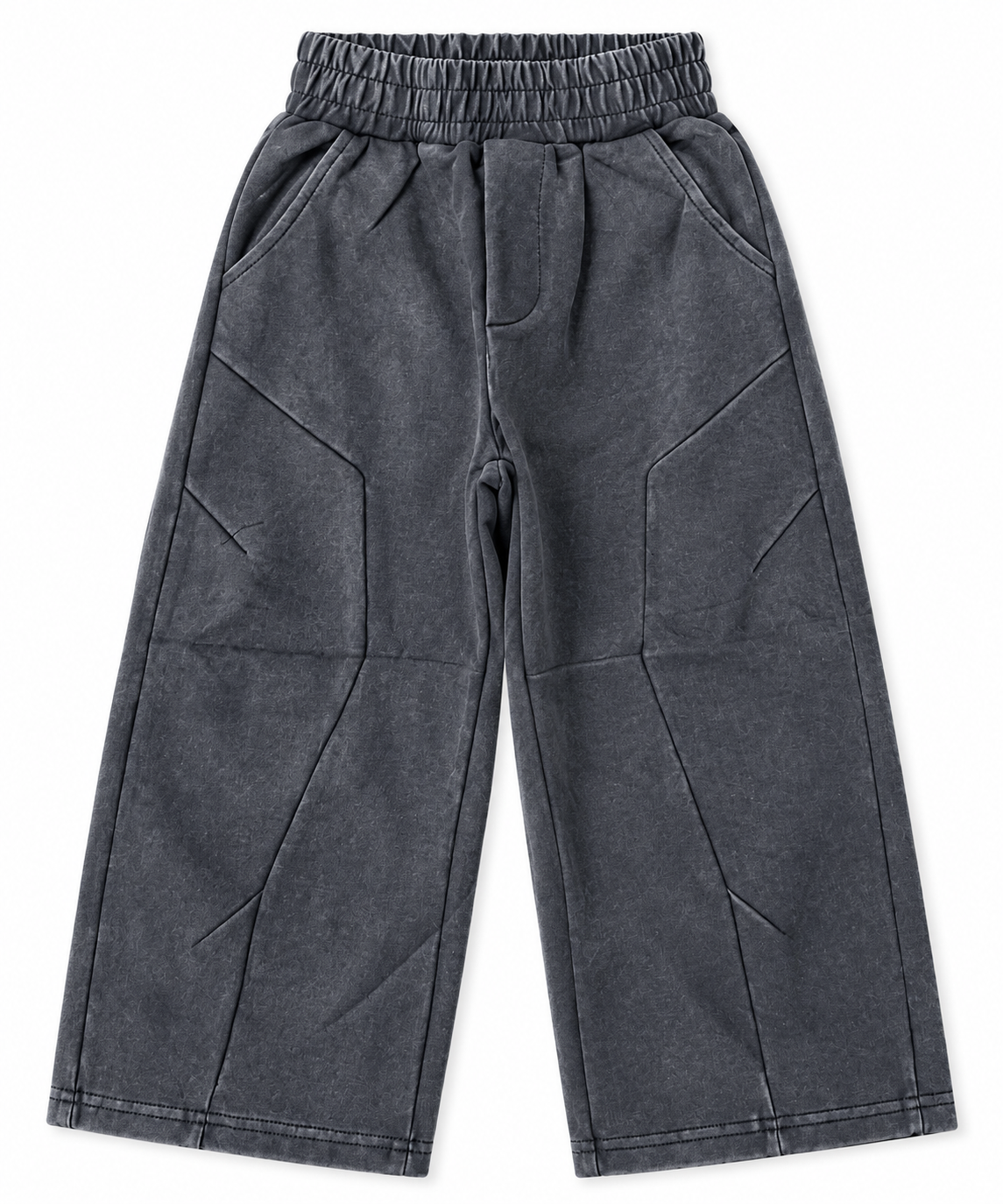 Pantalone Bambino Wide Leg con Cuciture Geometriche 295