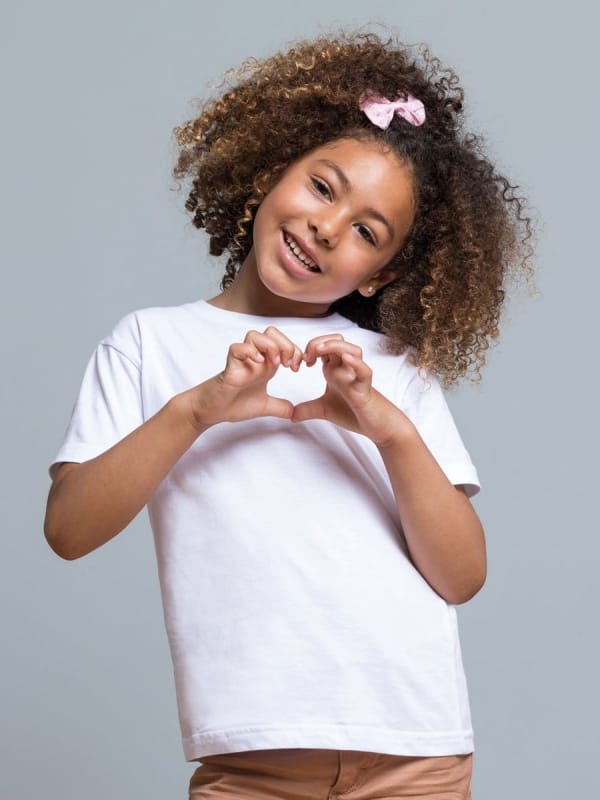 T-shirt bianca basic scuola bimbo/a