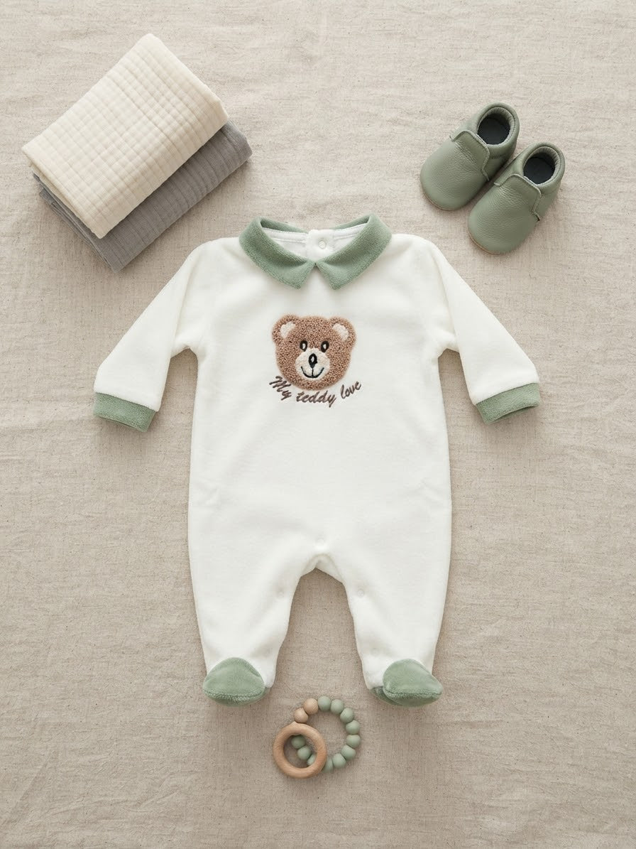 Tutina Neonato in ciniglia Teddy Nazareno gabrielli