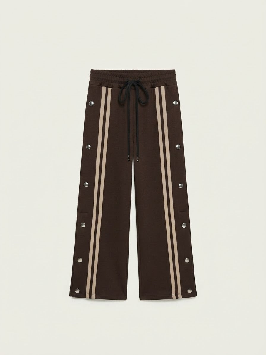 Pantaloni Jogging con Bottoni Automatici