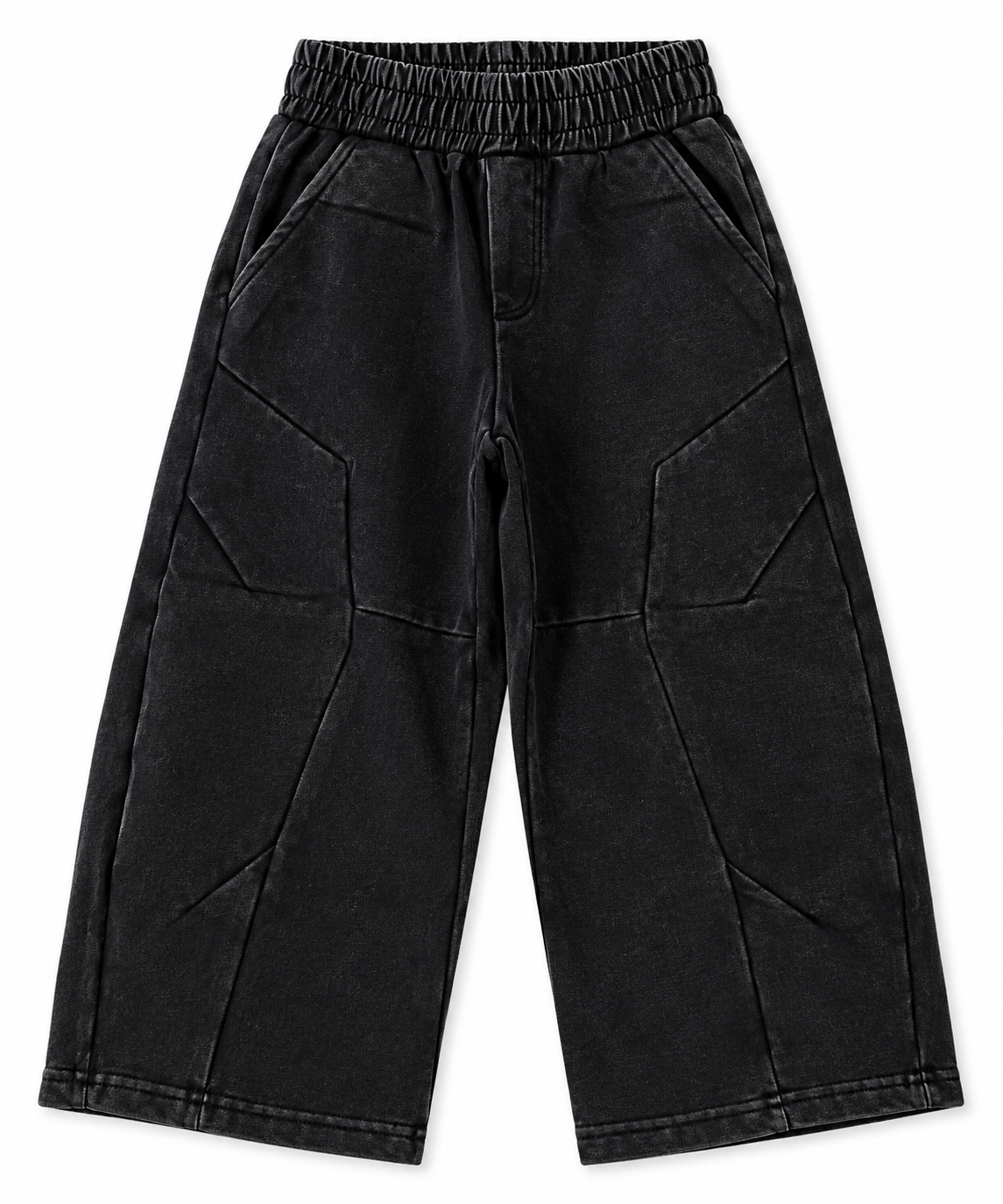 Pantalone Bambino Wide Leg con Cuciture Geometriche 295