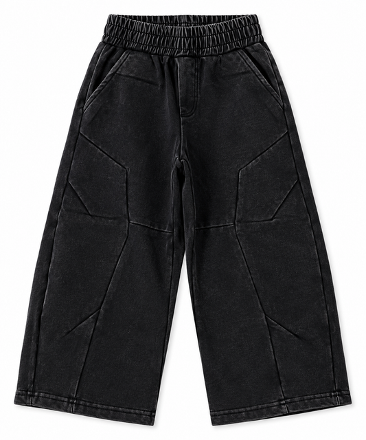 Pantalone Bambino Wide Leg con Cuciture Geometriche 295