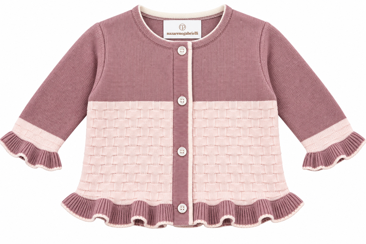Cardigan Neonato Nazareno Gabrielli in misto lana
