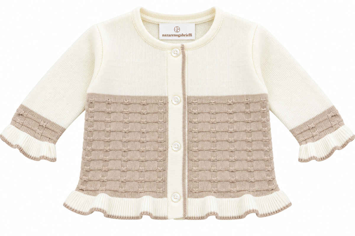 Cardigan Neonato Nazareno Gabrielli in misto lana