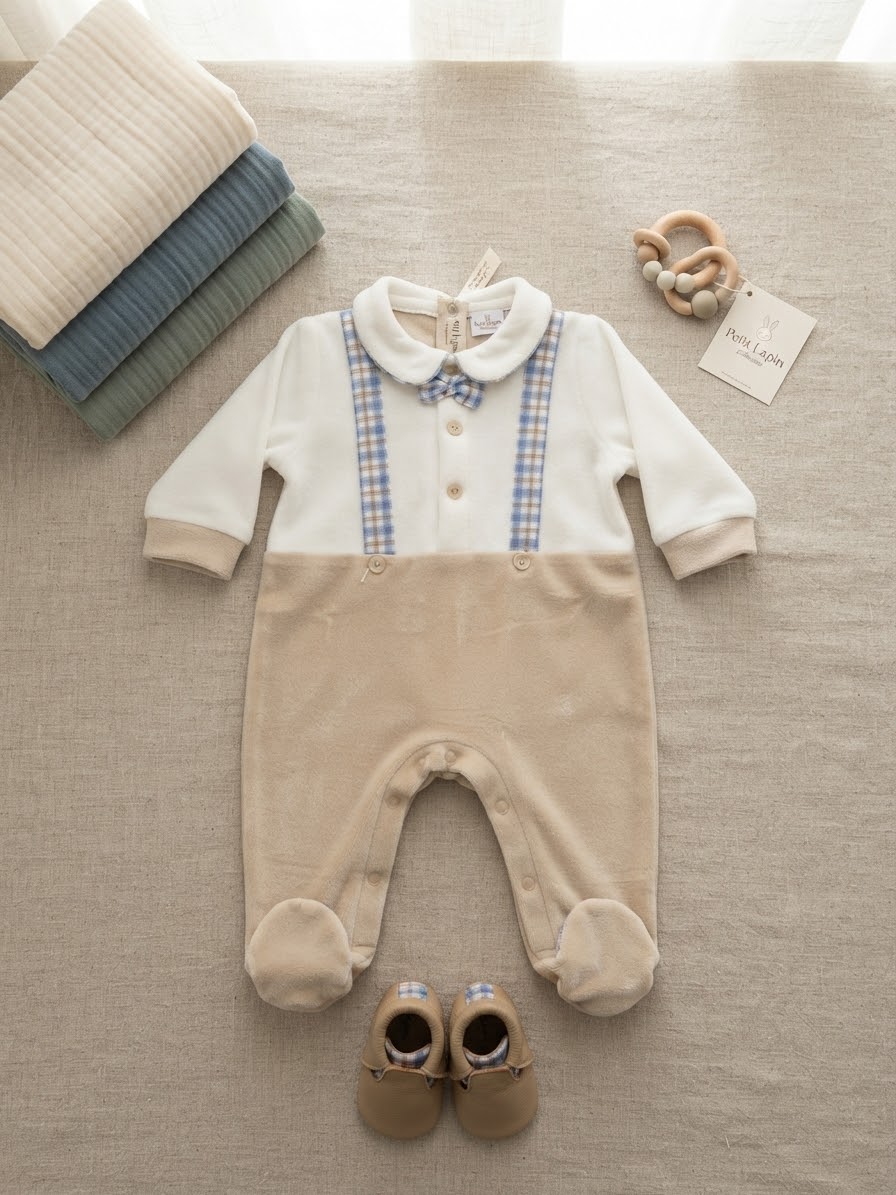 Completo clinico in ciniglia neonata Batuffolini elegance