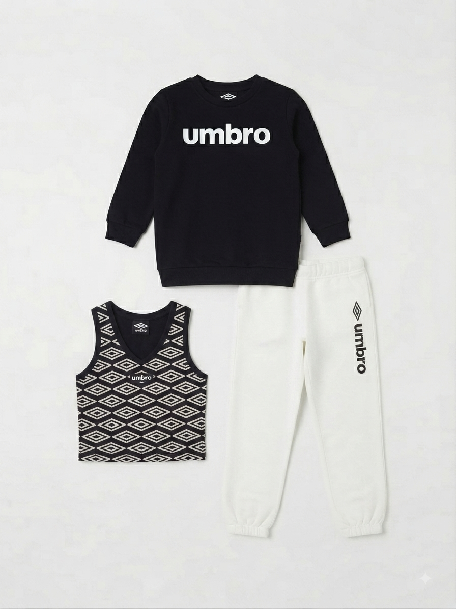 Tuta umbro cotone ragazza 3 pezzi