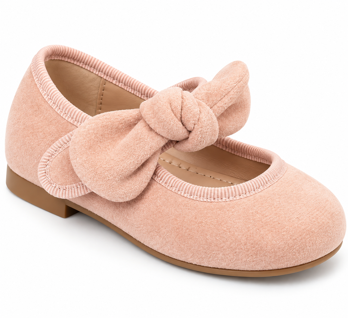 Ballerina in Velluto da Bambina con Maxi Fiocco