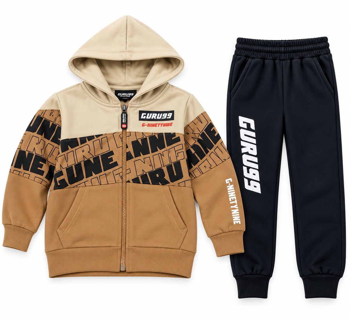 Tuta Bambino GURU Sportiva Felpata con Felpa e Pantalone 0006