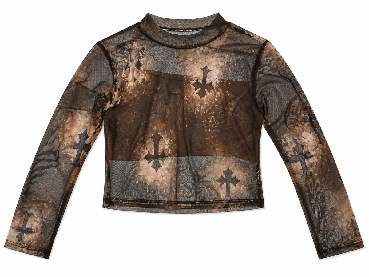 Maglia crop croce 26586