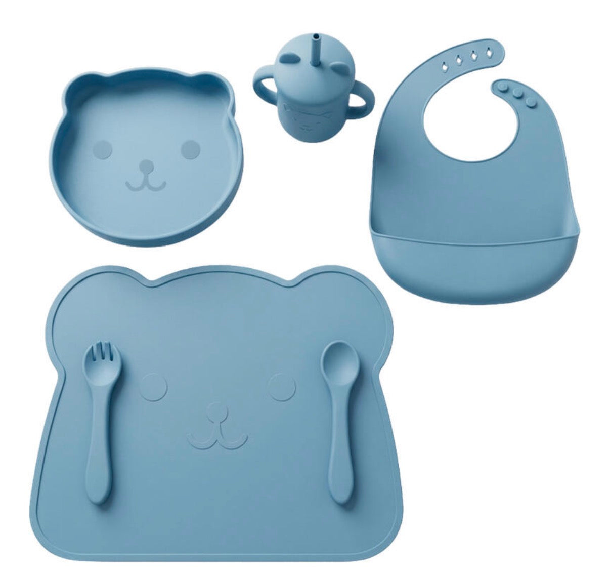 Set pappa in silicone 5 pezzi batuffolini