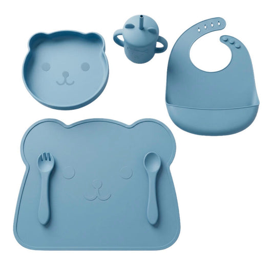 Set pappa in silicone 5 pezzi batuffolini