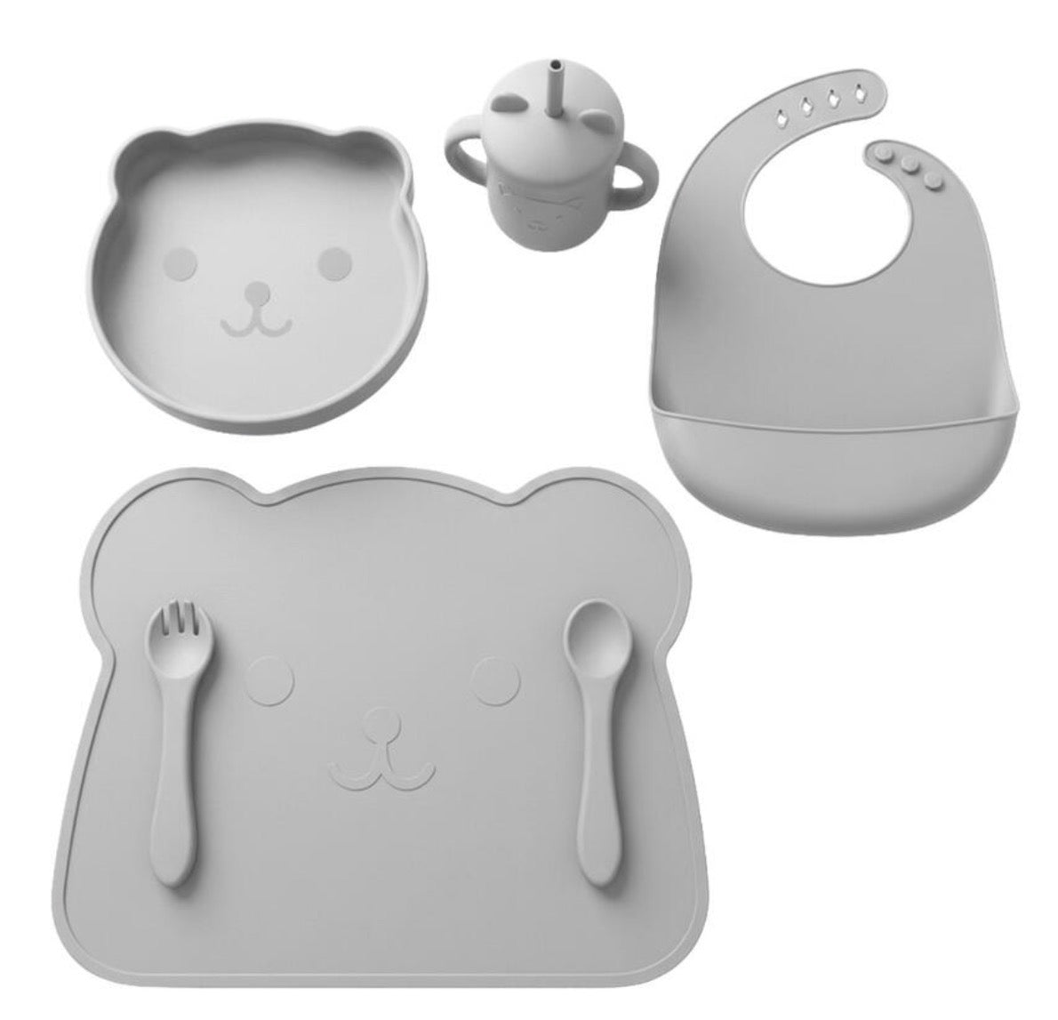 Set pappa in silicone 5 pezzi batuffolini