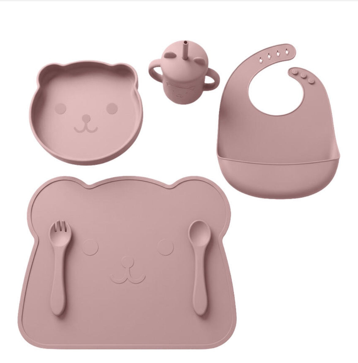 Set pappa in silicone 5 pezzi batuffolini