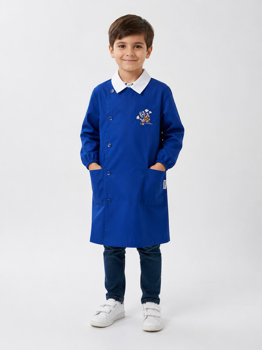 Grembiule Scuola Bambino Siggi – Blu con Ricamo Moto