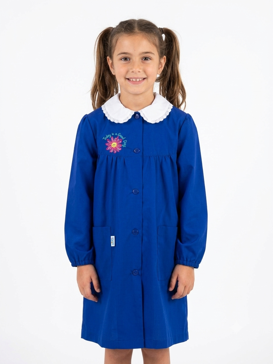 Grembiule Scuola Bambina Siggi – Blu con Ricamo