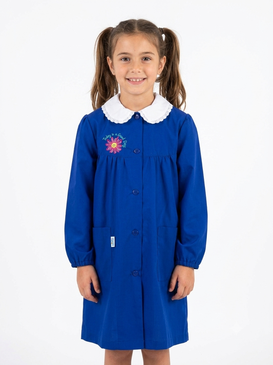 Grembiule Scuola Bambina Siggi – Blu con Ricamo