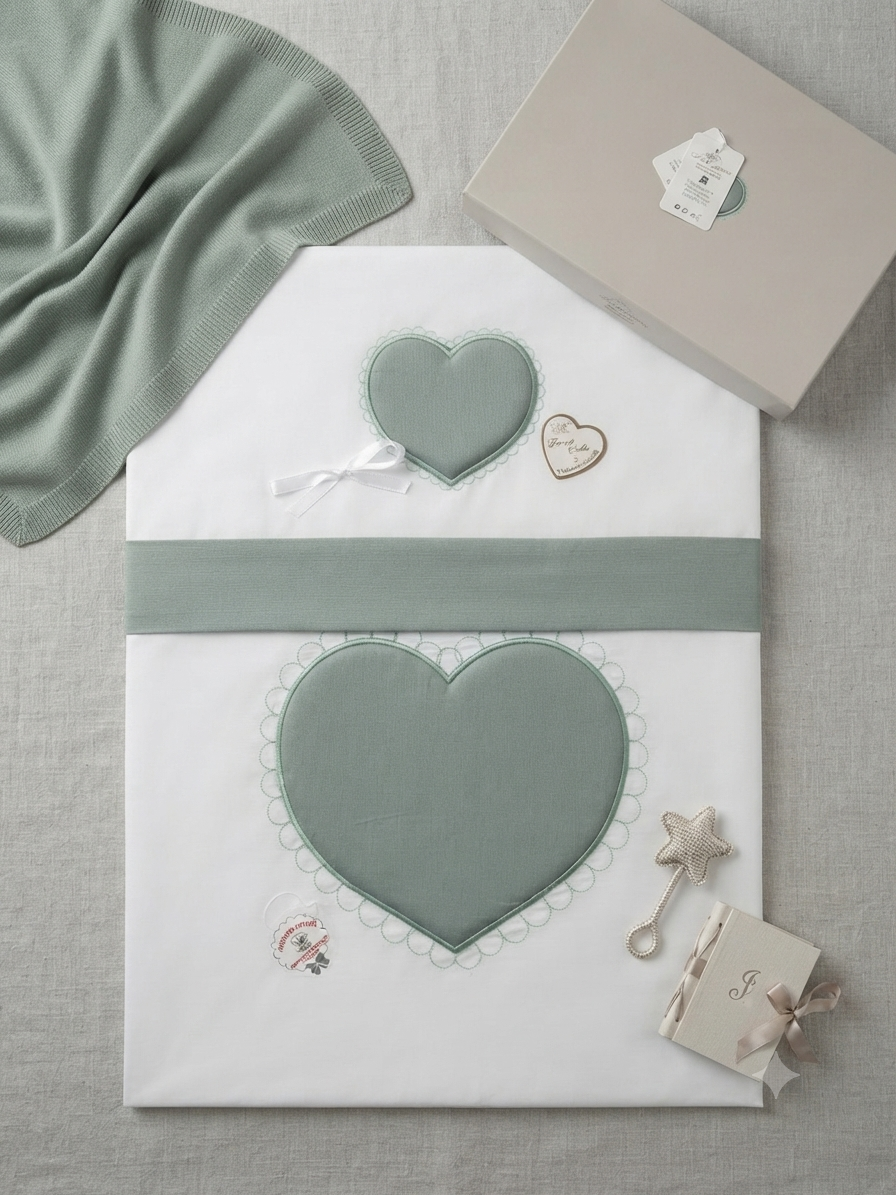 Set navicella neonato Nazareno gabrielli Cuore