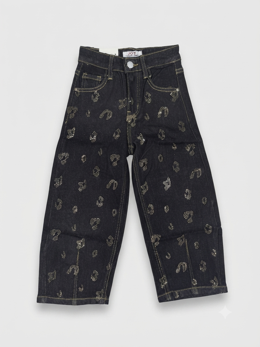 Jeans Bambina Animalier con Strass BALLOON