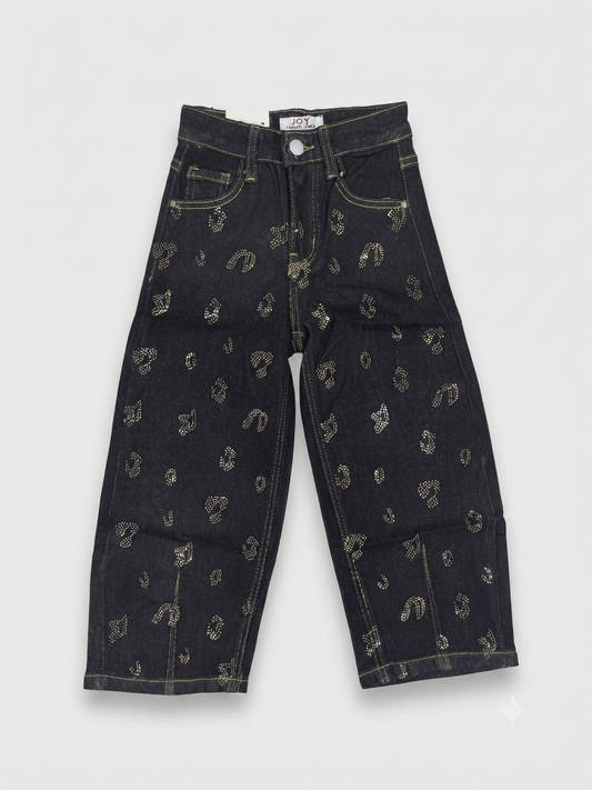 Jeans Bambina Animalier con Strass BALLOON